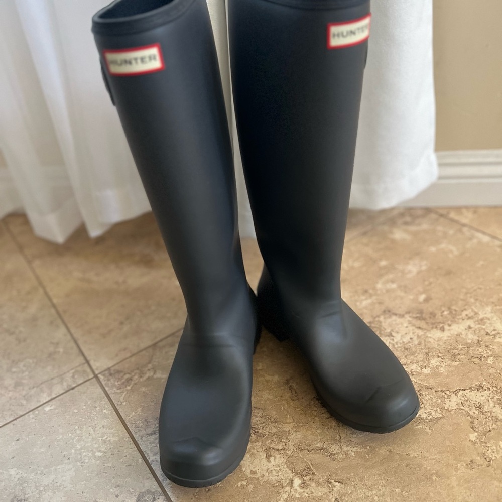 Hunter Gray Tall Rain Boots